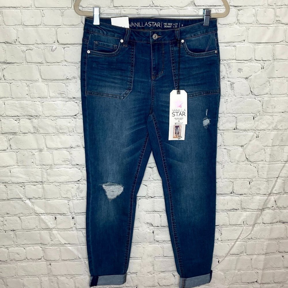 Vanilla Star rolled cuff jeans with patch pockets
